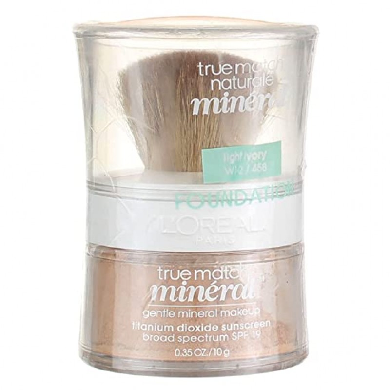 L'Oreal Paris True Match Loose Powder Mineral Foundation Makeup, Light Ivory 10 g